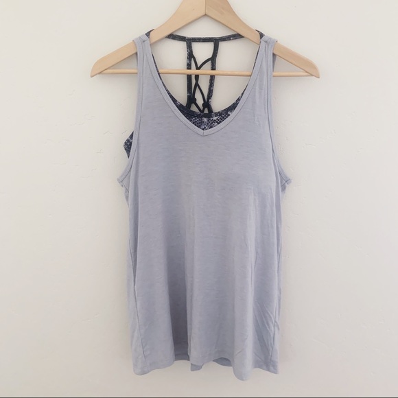 Champion Tops - NWOT Champion Blue/Gray Tank Top With Sports Bra